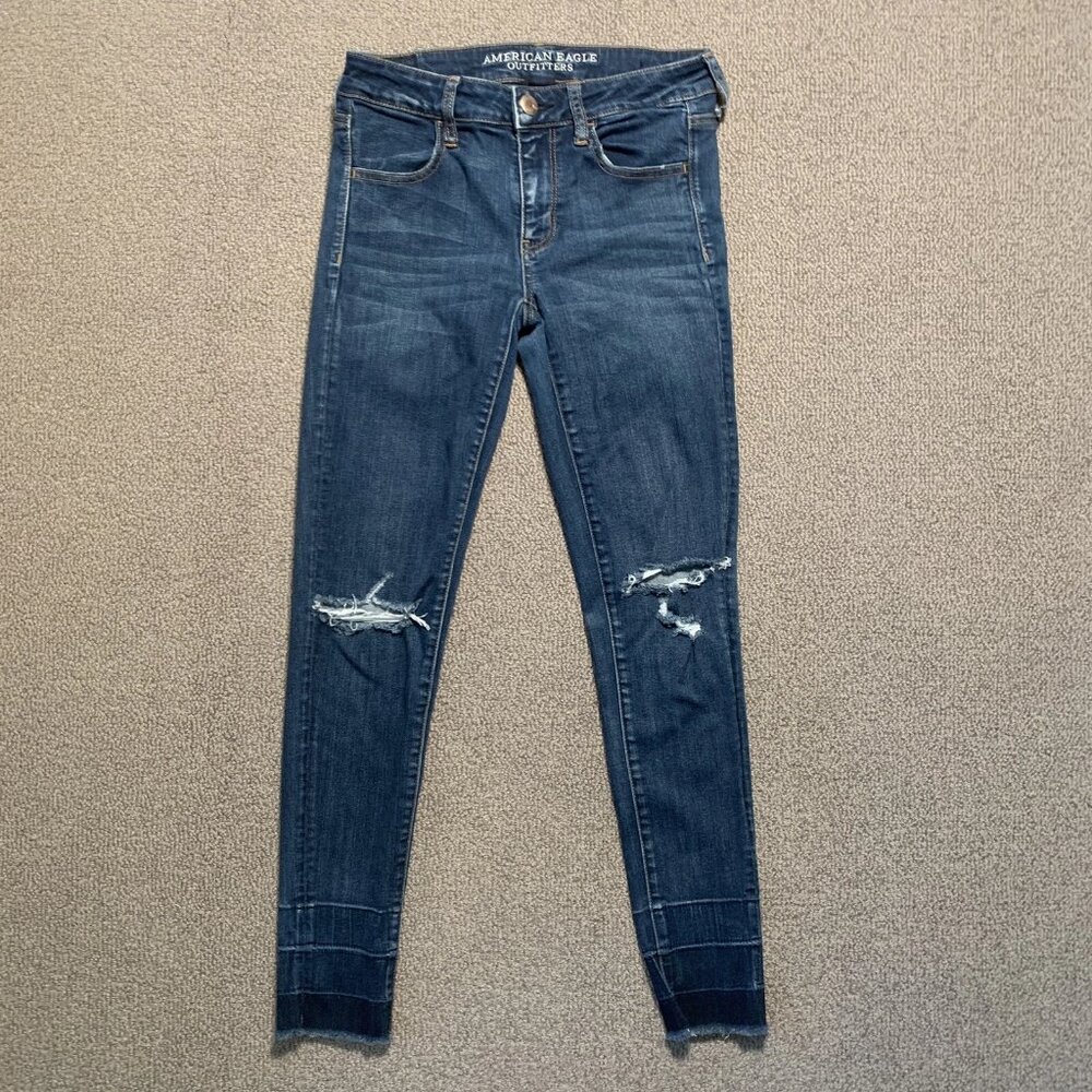 American Eagle Women's Blue Skinny Jeans